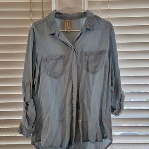 Liverpool chambray button down with back detail